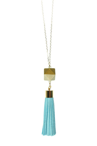 Blue Tassel, Gold Wood